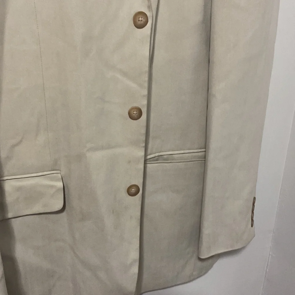 Vintage Oscar De La Renta Beige Silk‎ Blazer
